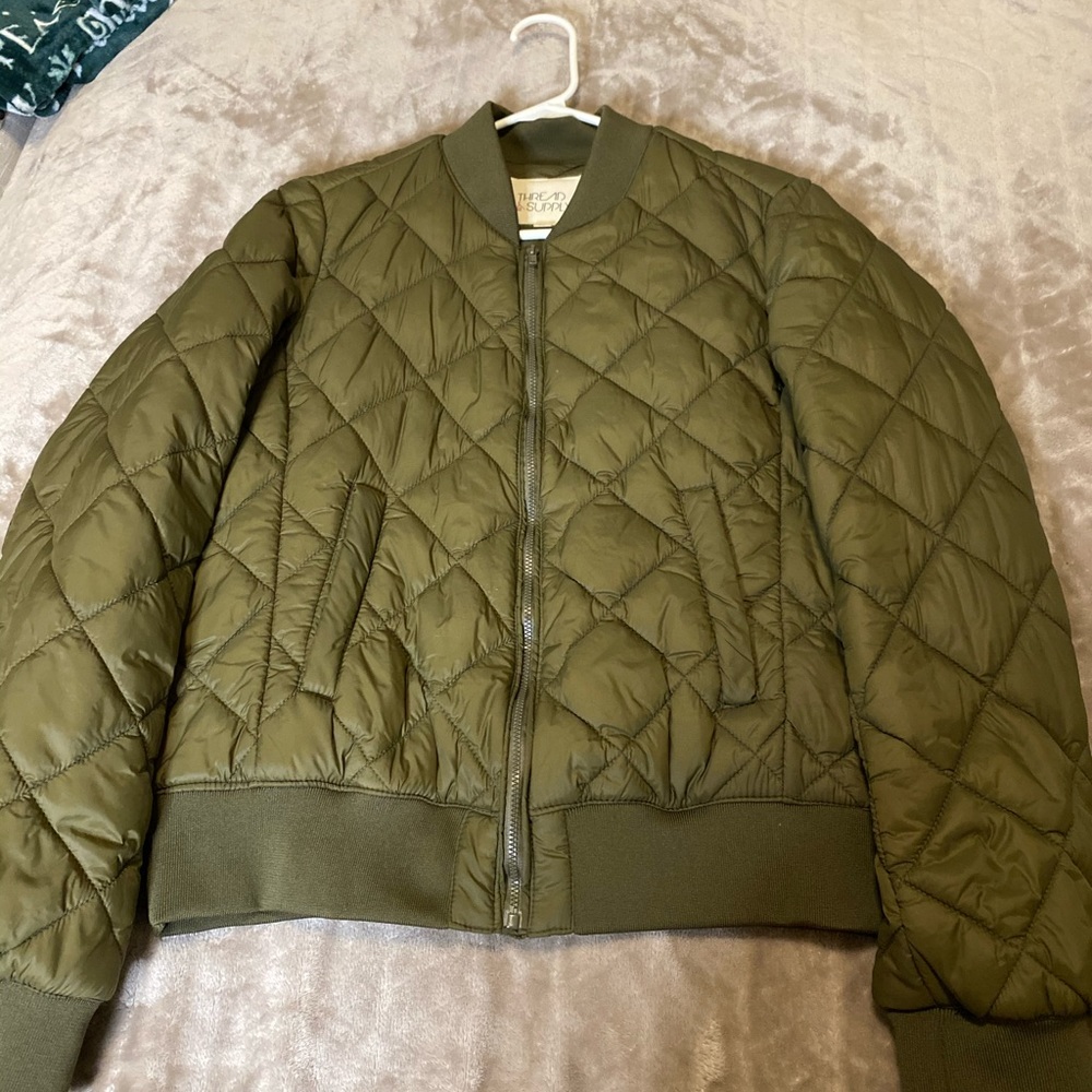 Green bomber/puffer jacket